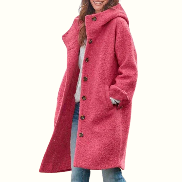 Holly - Elegant Long Sleeve Coat With Buttons