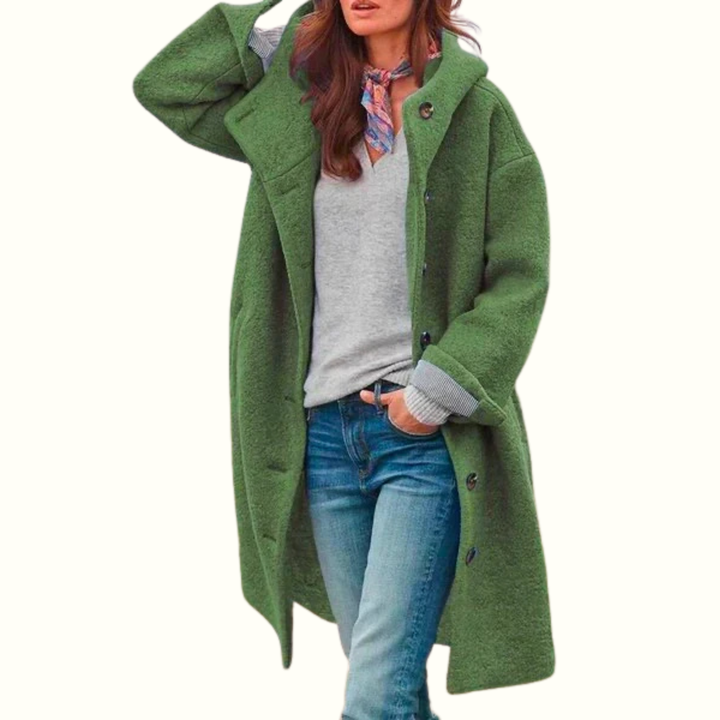 Holly - Elegant Long Sleeve Coat With Buttons
