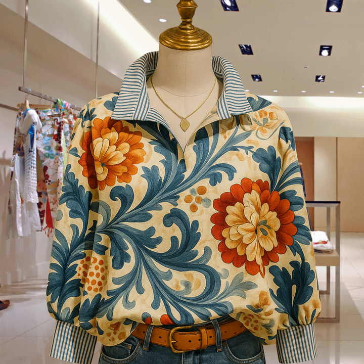 Rosa | Vintage Floral Print Blouse