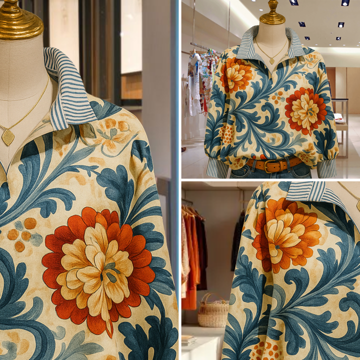 Rosa | Vintage Floral Print Blouse