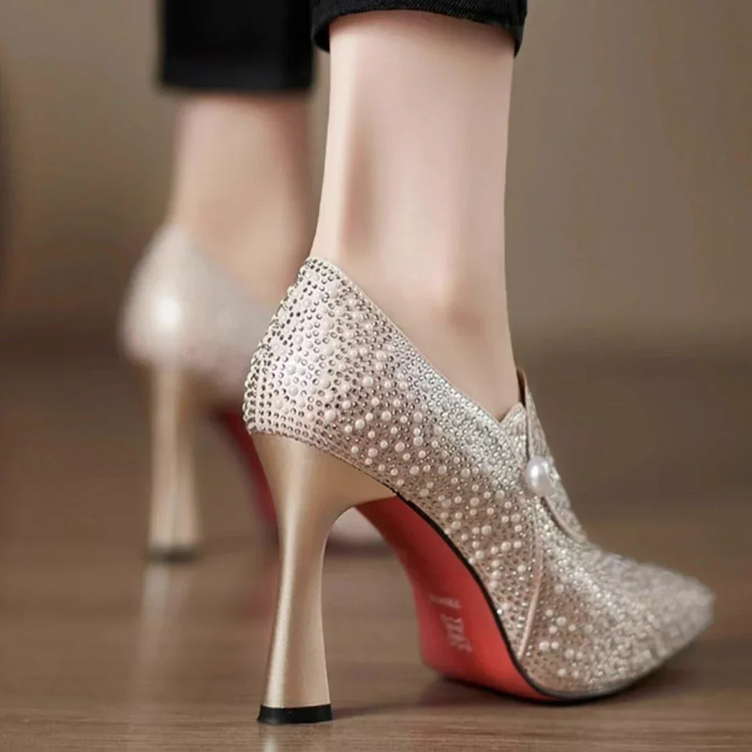 Aurora | Crystal Ankle Heels