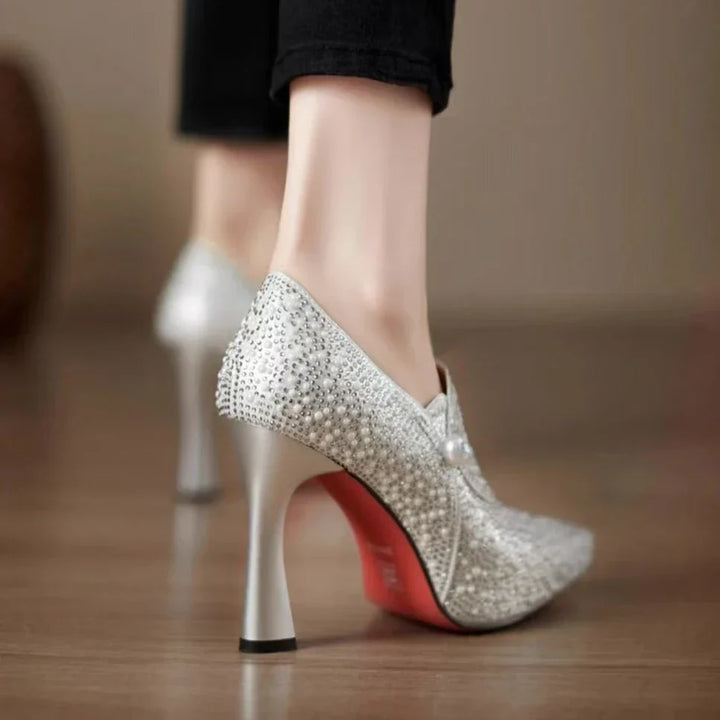 Aurora | Crystal Ankle Heels