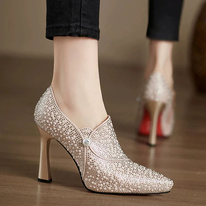 Aurora | Crystal Ankle Heels