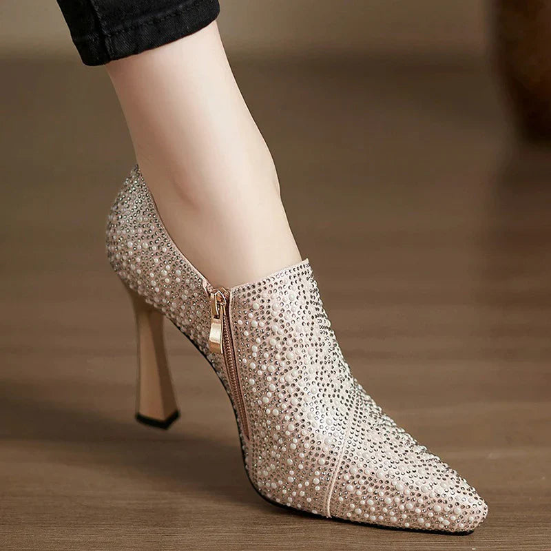 Aurora | Crystal Ankle Heels
